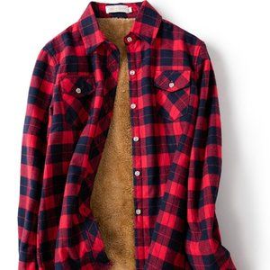 Womens Plaid Long Sleeve Shirt